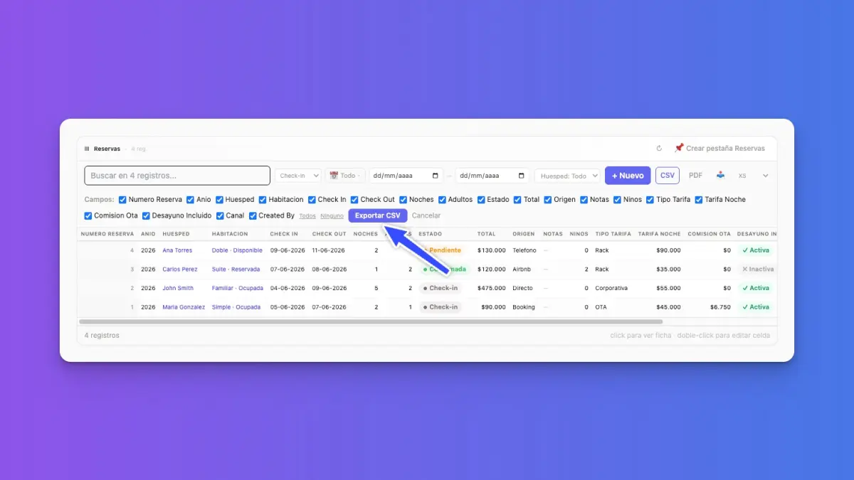 Exportar a CSV