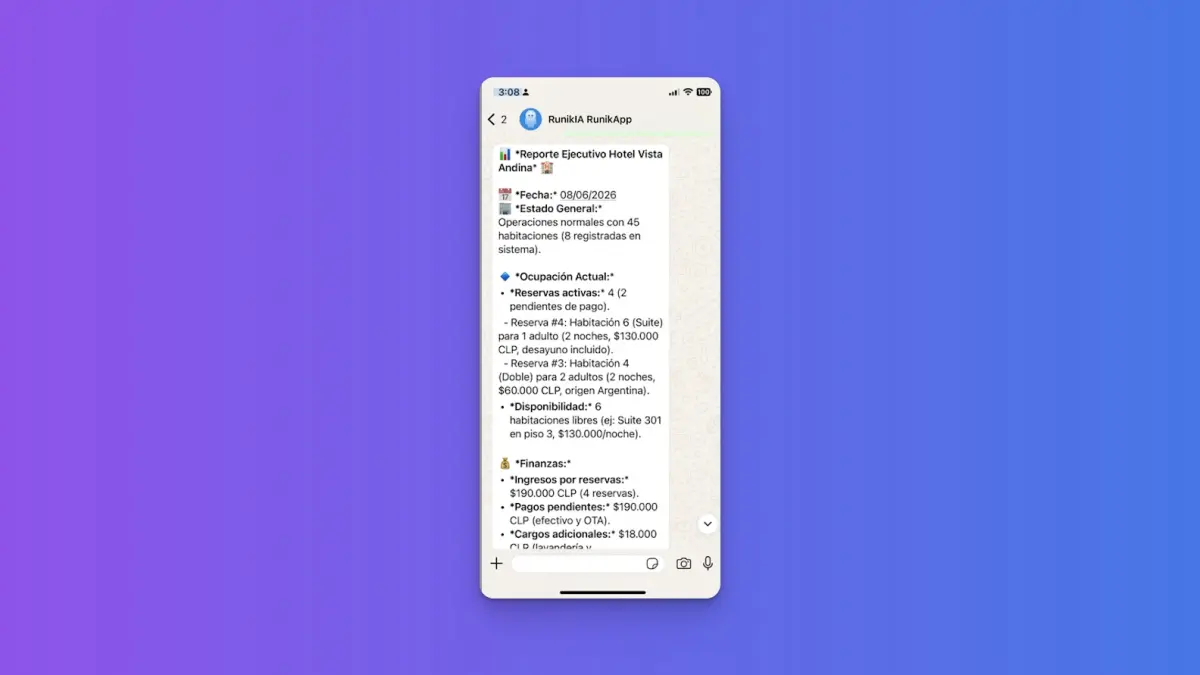 WhatsApp — reporte ejecutivo